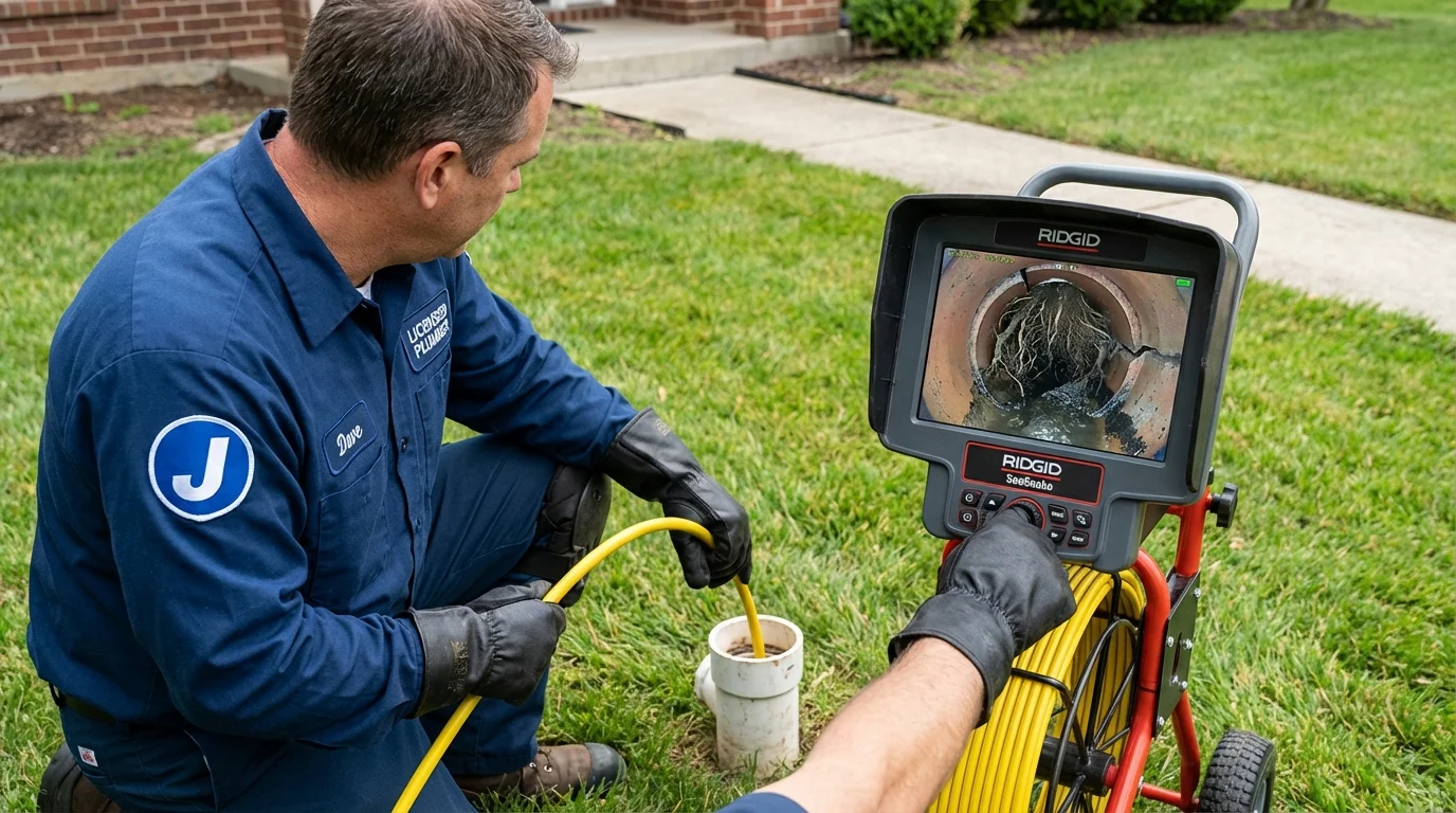 Sewer camera inspection being performed by Johns Plumbing LLC in Alhambra